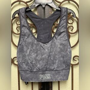 Pink seamless lightly lined sport brassiere